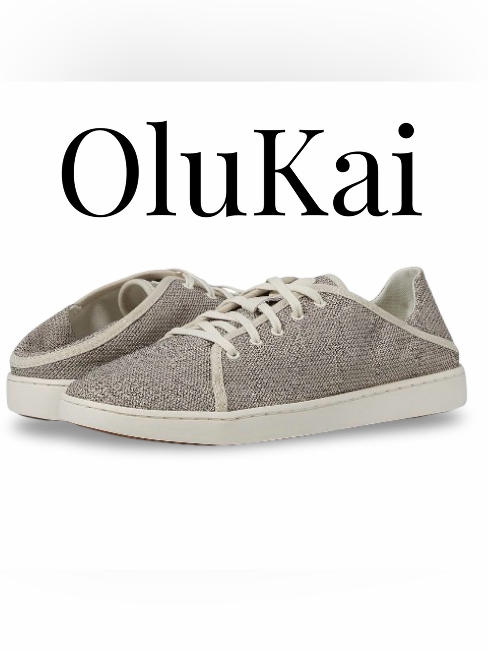 OLUKAI Pehuea Li Women's Shoes Tapa/ White Sand Size 10  NWOT